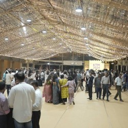 Event staff coordinating flow of attendees