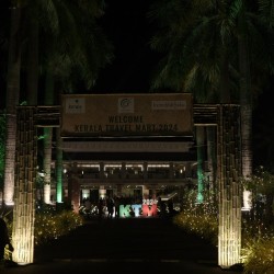 Dynamic shot of an event presentation in progress