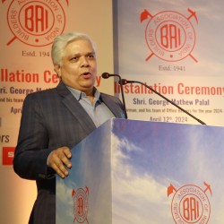 Professional panel discussion stage and branding for corporate summit
