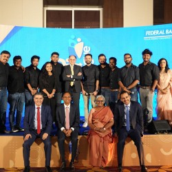 Kriti Events professional team gathered at a corporate awards gala