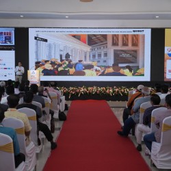 Creative stage design and production for a professional business summit