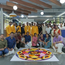 Wide angle shot of a workshop session